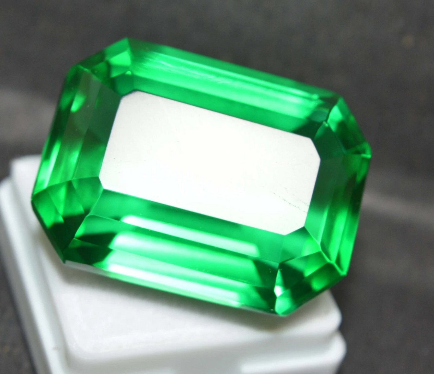 114.00 Cts Natural Green Emerald Emerald Cut Certified Colombian Loose Gemstone