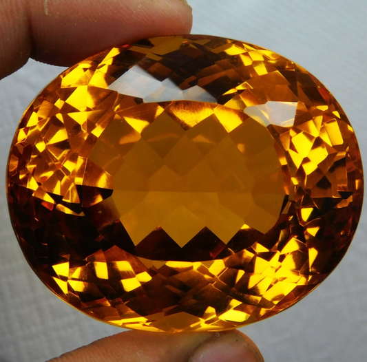 Huge 463.35 Ct Natural Yellow Topaz Oval Cut Certified Loose Gemstone Brazil