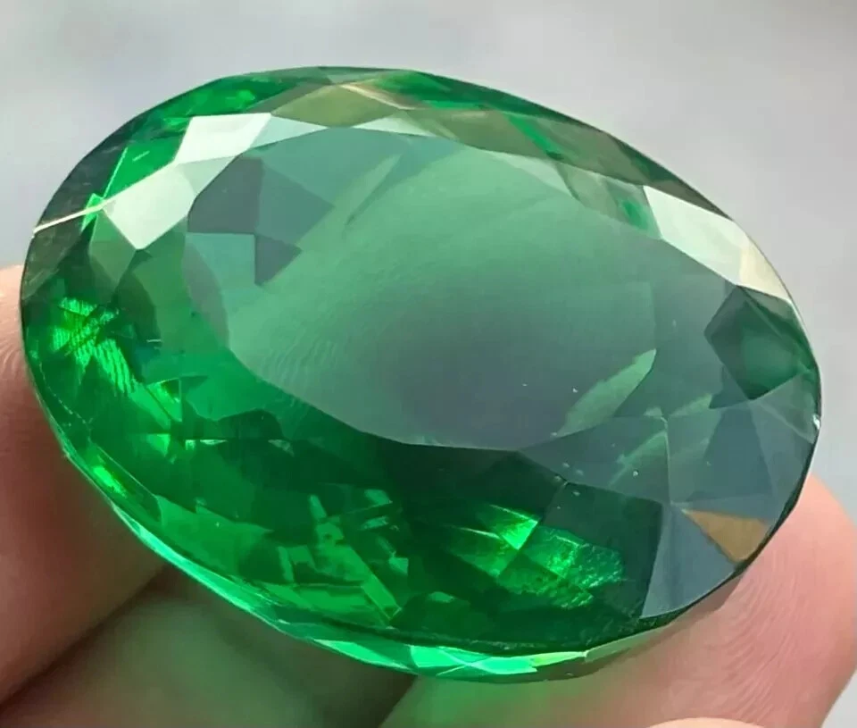 Colombian Huge Oval Cut Green Emerald 120+ Ct Certified Natural Loose Gemstone