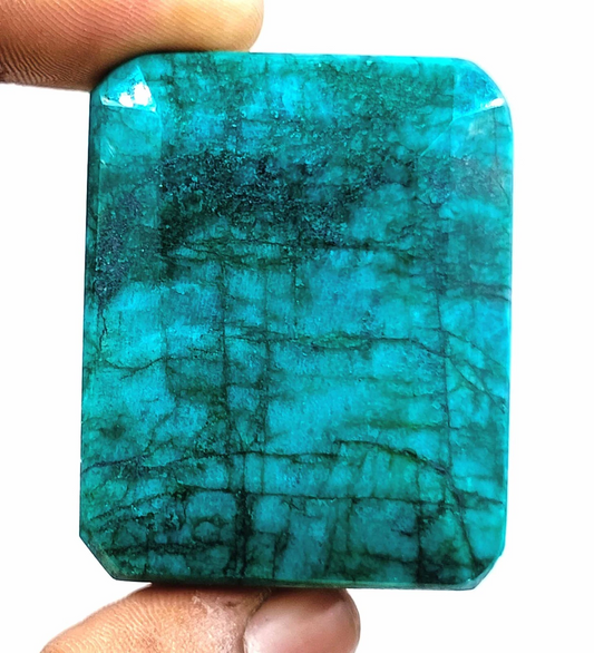 Unique Emerald Cut 594 Ct Certified Natural Colombia Green Emerald Gemstone AKD