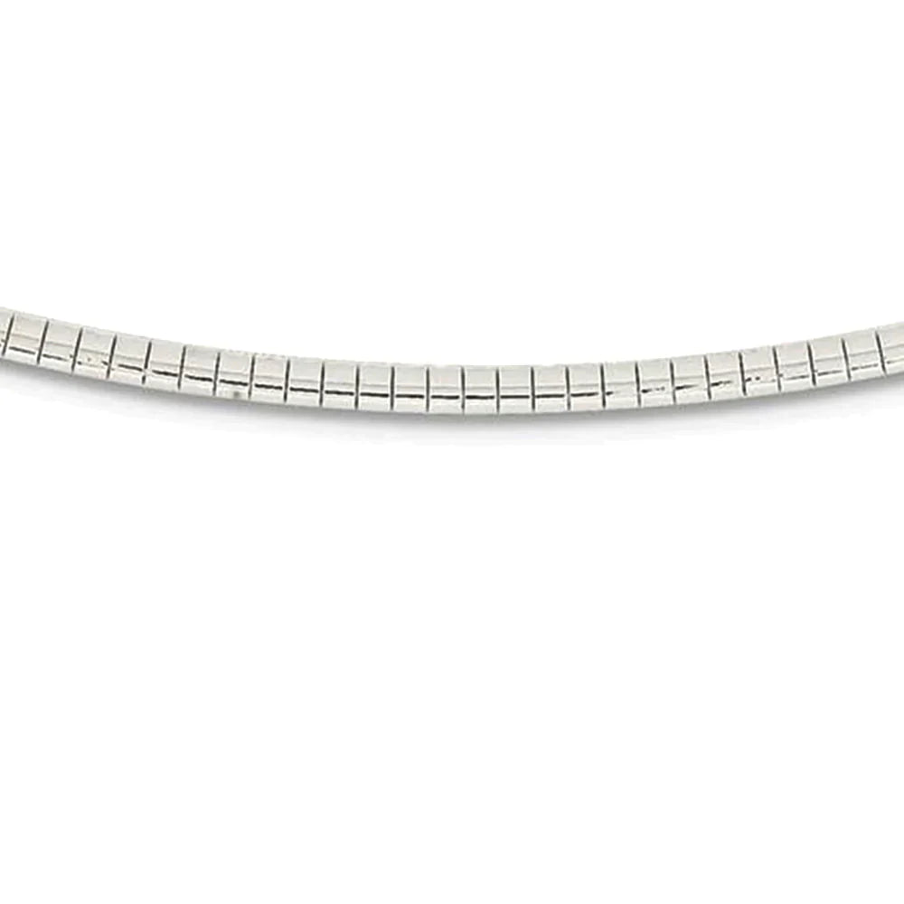 3MM .925 Sterling Silver Omega Necklace Chain 16-18" Available
