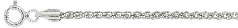 045-1.9MM Made In Italy .925 Solid Sterling Silver Wheat/Spiga Chain 7"-24" Long