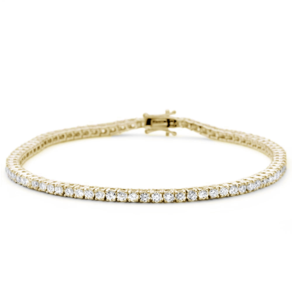 SPECIAL! 4.11ct 14KT Yellow Gold Diamond Tennis Bracelet 7"