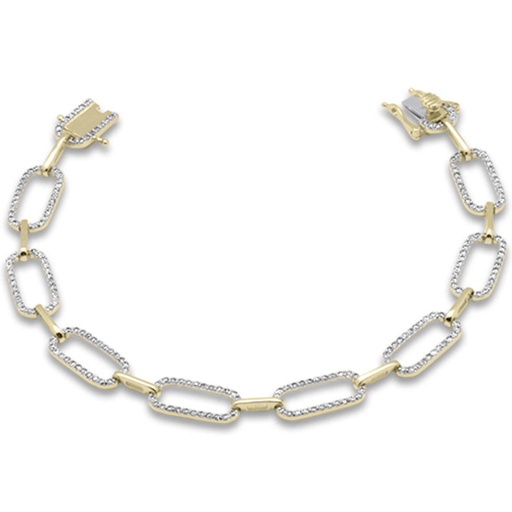 1.54ct G SI 14K Yellow Gold Diamond Forzatina Style Bracelet