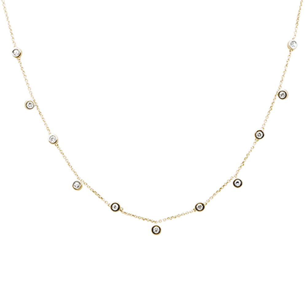SPECIAL! .36ct G SI 14K Yellow Gold Diamond By The Yard Necklace 18"