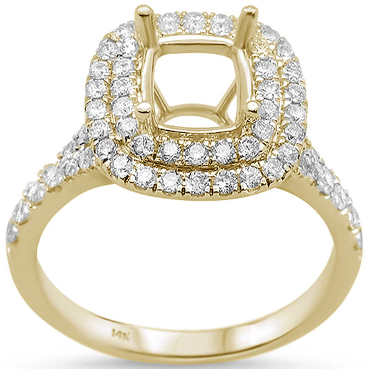 DIAMOND CLOSEOUT! .74ct G SI 14K Yellow Gold Diamond Semi Mount Ring