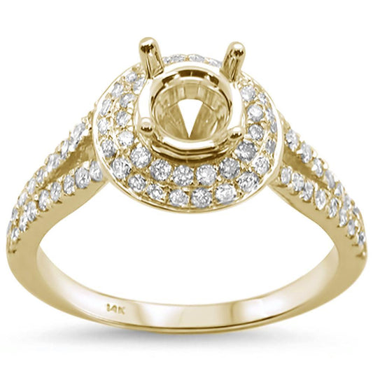 DIAMOND CLOSEOUT! .61ct G SI 14K Yellow Gold Diamond Semi Mount Engagement Ring Size 6.5