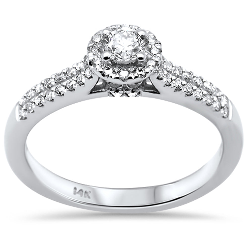 .47ct G SI 14K White Gold Round Diamond Engagement Ring Size 7