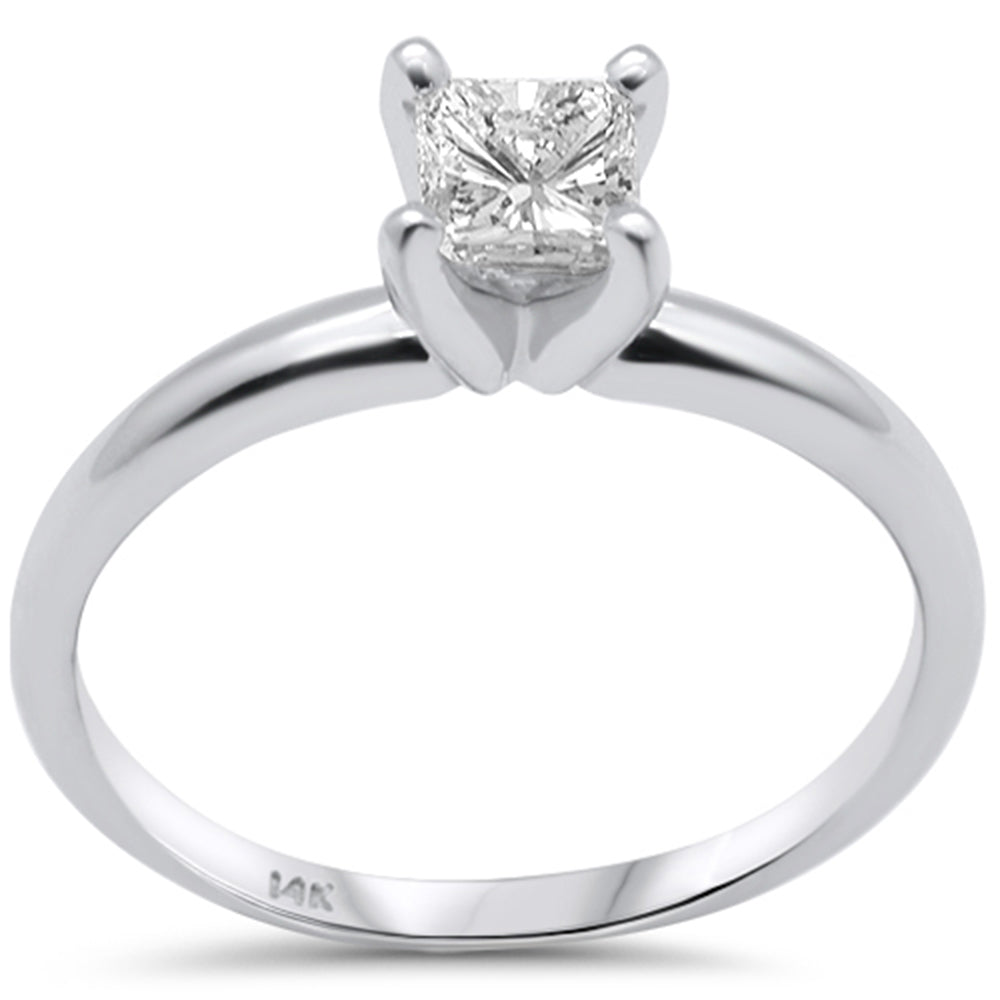 .51ct G SI 14K White Gold Princess Cut Diamond Solitaire Ring Size 6.5