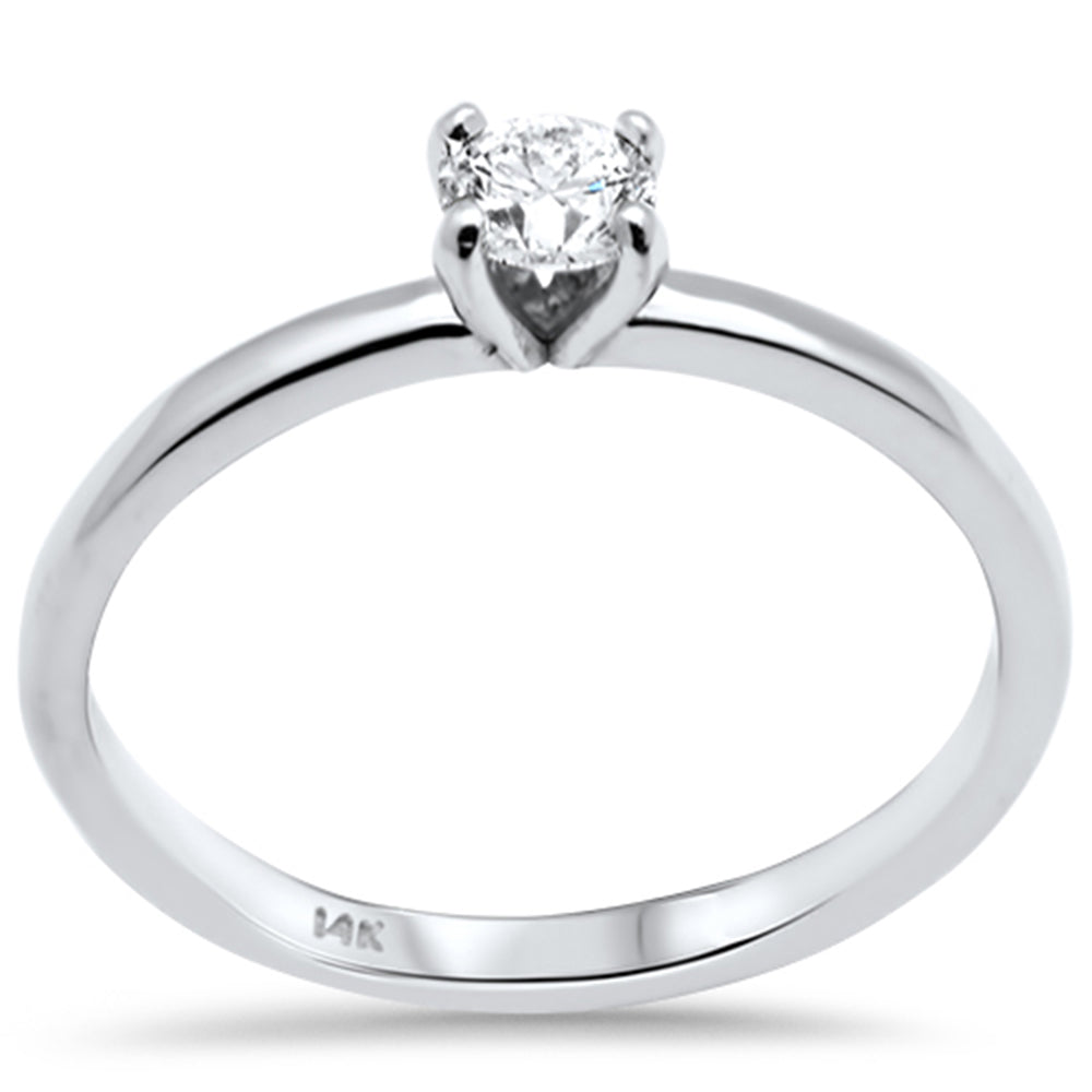 .20ct G SI 14K White Gold Round Diamond Solitaire Ring Size 6.5