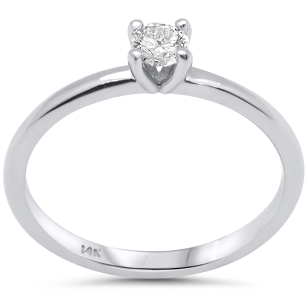 .25ct G SI 14K White Gold Round Diamond Solitaire Ring Size 6.5