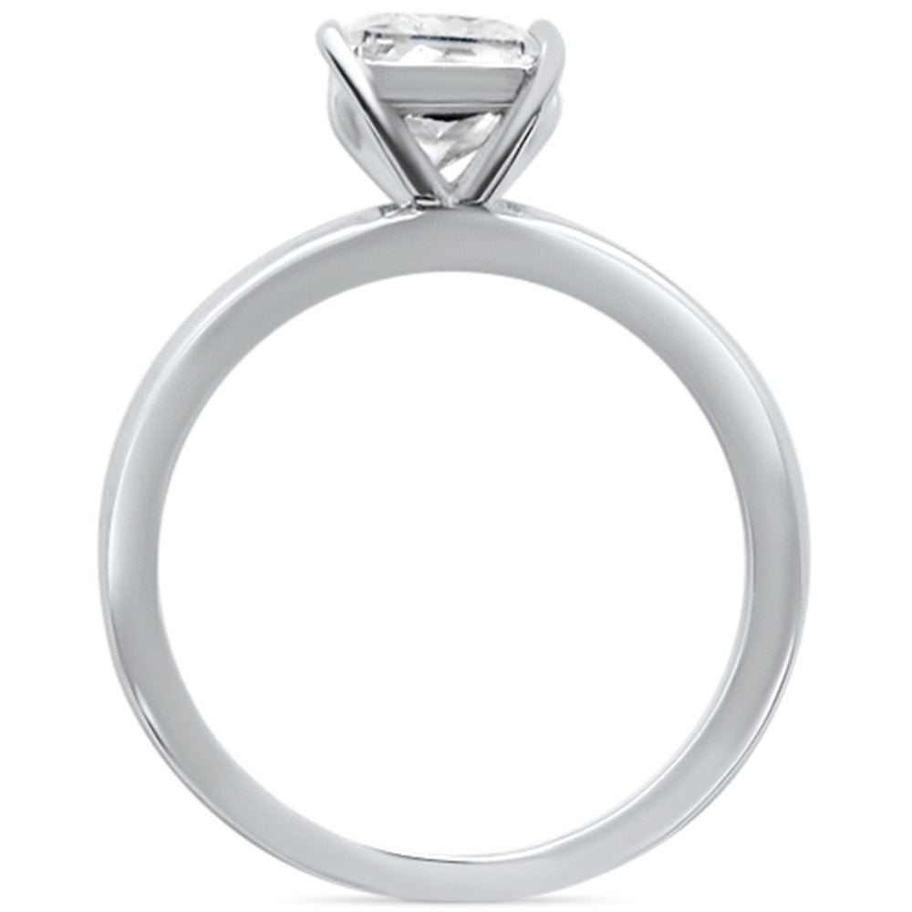 2.50ct 9x7mm Radiant Cut Cubic Zirconia .925 Sterling Silver Solitaire Engagement Ring Sizes 4-9