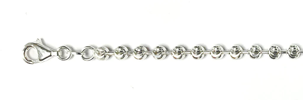 400-4MM Moon Cut Chain Made In Italy Available In 8"-30" Inches