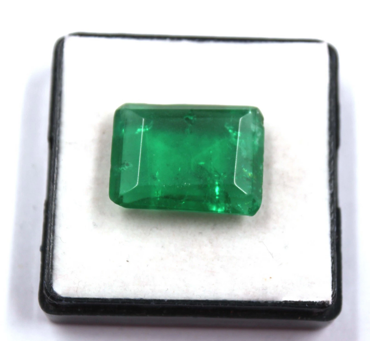 Unique Colombian Cut 100% Natural Green Emerald 18-19 Ct Certified Gemstone AKO