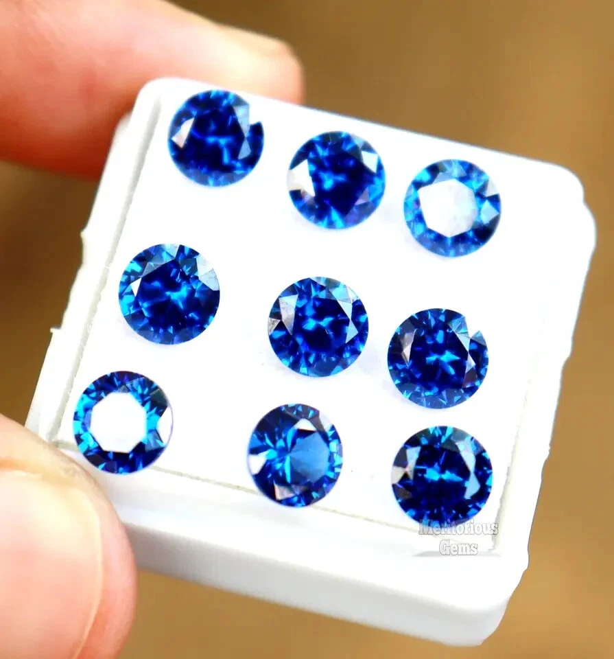 Certified Ceylon Natural Blue Sapphire Round Shape 6mm Loose Gemstone