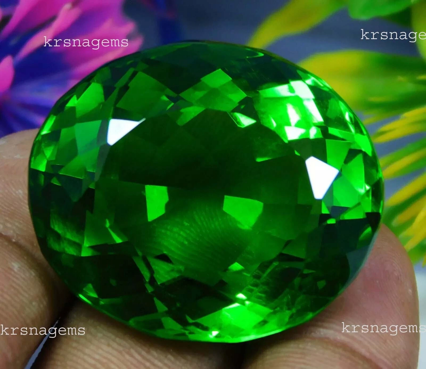 Top AAA+ 155.55 Ct Certified Natural Green Peridot Oval Cut Loose Gemstone