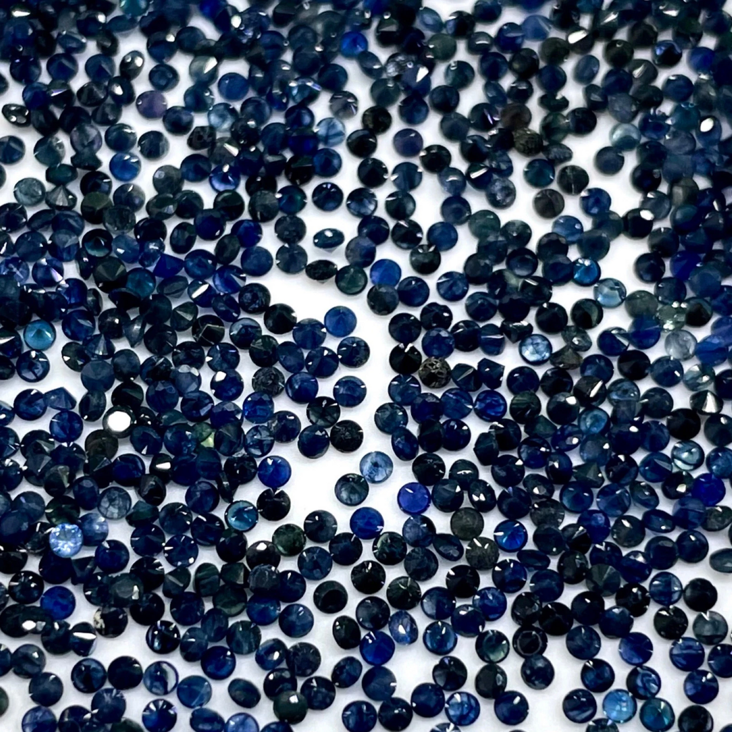 Natural Blue Sapphire 1.6mm Round Cut Calibrated Loose Gemstones Lot