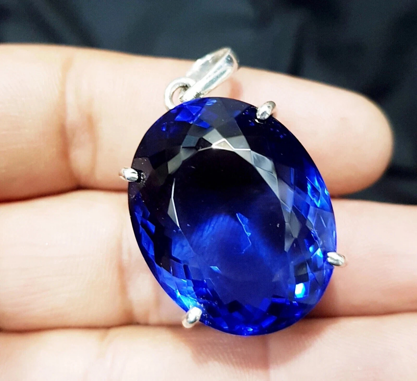Certified AAA Natural Oval Cut 91.45 Ct Blue Topaz Pendant Loose Gemstone