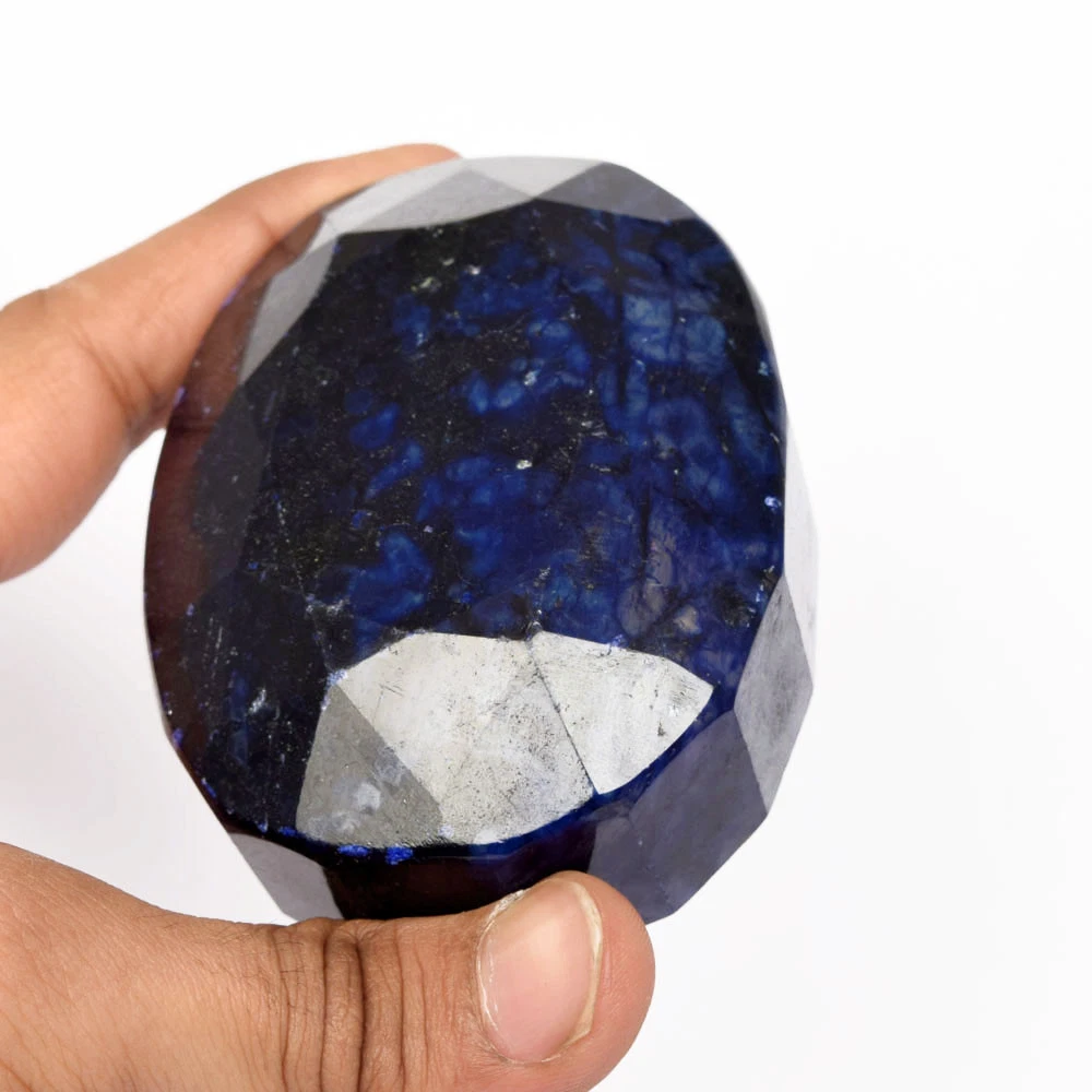 1400 Ct. Loose Natural Blue Sapphire, Oval Cut Certified Gemstone Collectible