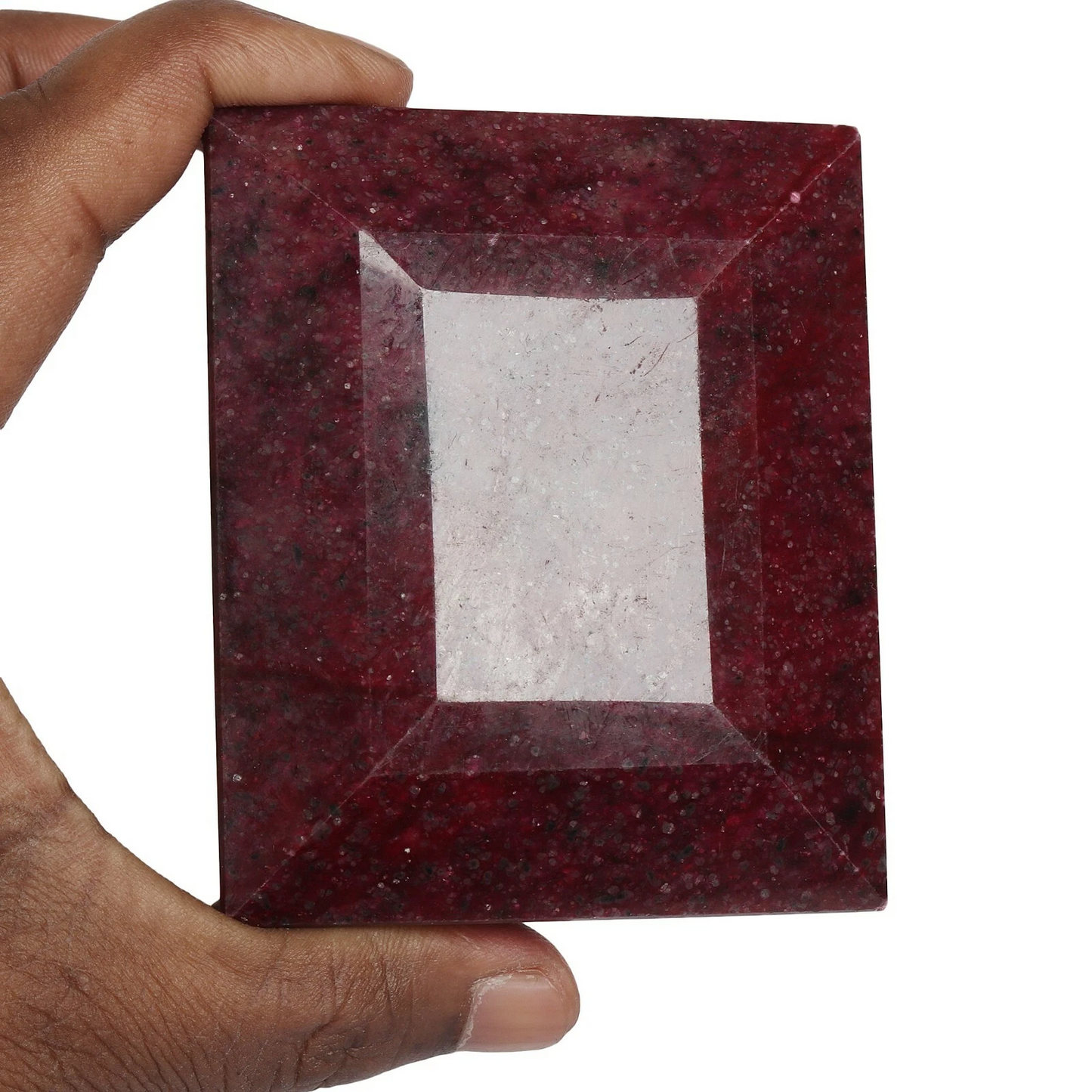 1800 Ct. Natural Big Size Red Ruby Emerald Cut Faceted Loose Gemstone FJ-970