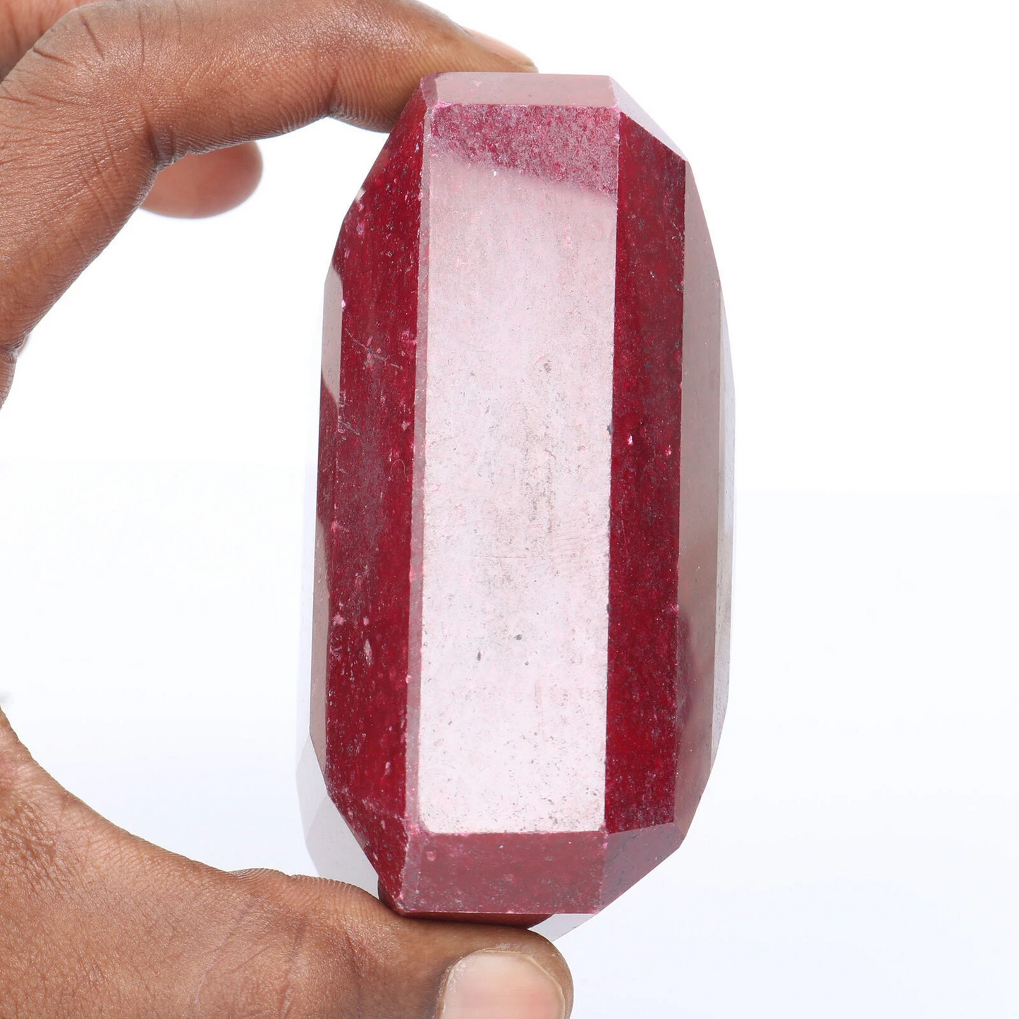 Certified Natural Big Size Red Ruby 2505 Ct. Faceted Emerald Cut Loose Gemstone