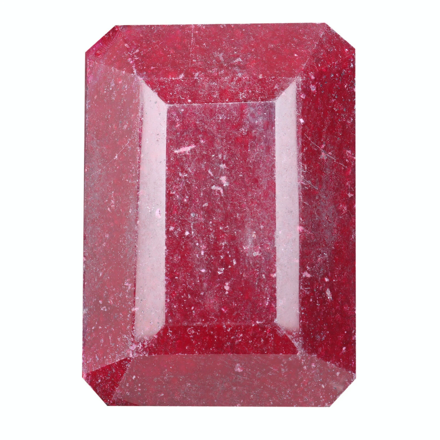 Certified Natural Big Size Red Ruby 2505 Ct. Faceted Emerald Cut Loose Gemstone