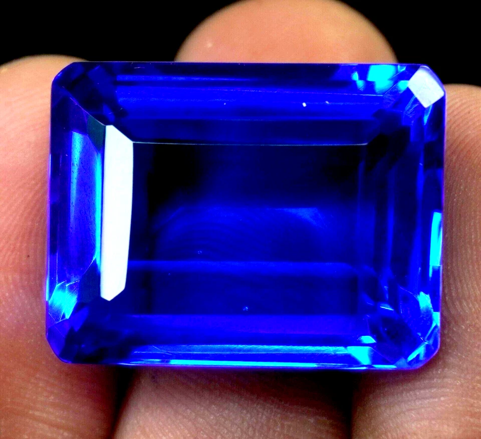 175 Ct Emerald Cut Natural EGL Certified Brazilian Blue Topaz Loose Gemstone