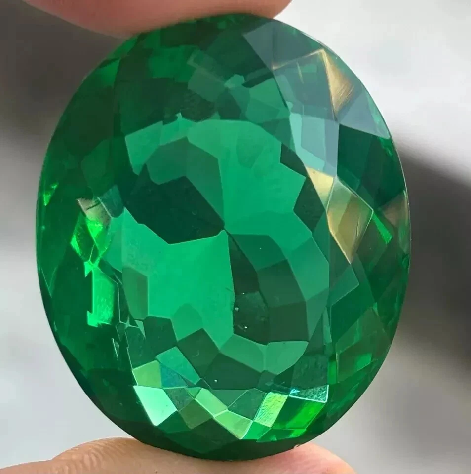 Colombian Huge Oval Cut Green Emerald 120+ Ct Certified Natural Loose Gemstone