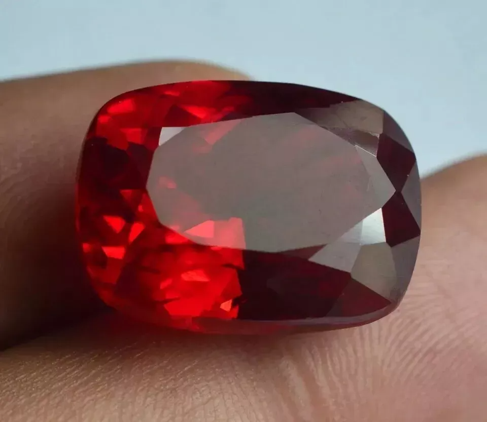 Flawless Natural Burmese Red Ruby Cushion Shape Loose 100 Ct Certified Gemstone