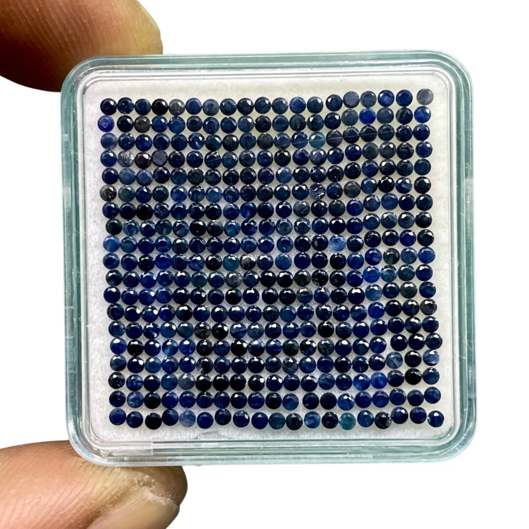 Natural Blue Sapphire 1.6mm Round Cut Calibrated Loose Gemstones Lot