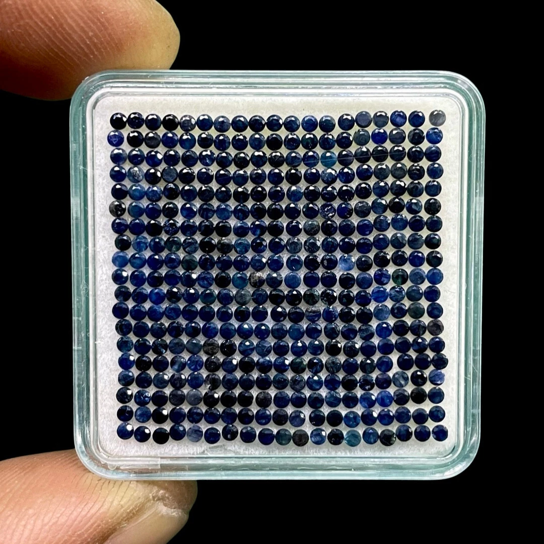 Natural Blue Sapphire 1.6mm Round Cut Calibrated Loose Gemstones Lot