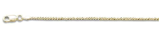 025-1.4MM Yellow Gold Plated Crisscross Chain .925 Solid Sterling Silver Available In 16"- 22" Inches