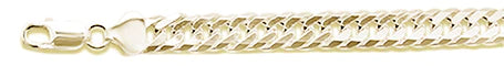 160 9.2MM DOUBLE Link Yellow Gold Plated .925 Sterling Silver Chain 8-28" Available