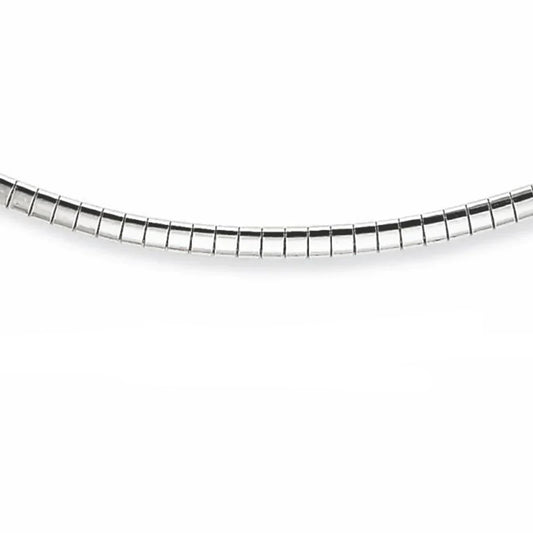 2MM .925 Sterling Silver Omega Necklace Chain 16-18" Available