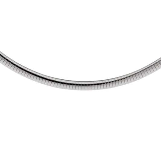 6MM .925 Sterling Silver Omega Necklace Chain 16-18" Available
