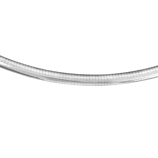8MM .925 Sterling Silver Omega Necklace Chain 16-18" Available