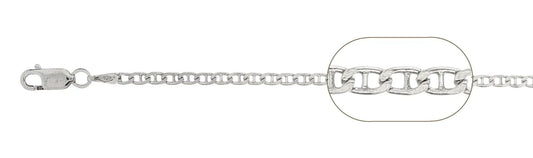 050-2MM Mariner Chain Made In Italy Available In 16"-30" Inches