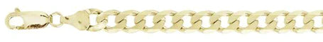 150-6MM Yellow Gold Plated Curb Chain .925 Solid Sterling Silver Sizes 7-30"