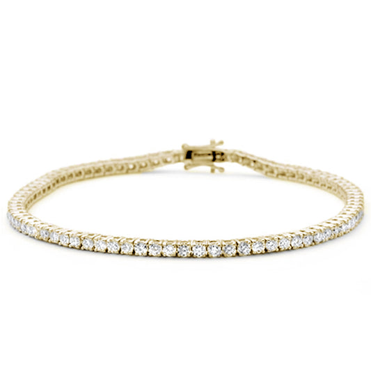 SPECIAL! 4.11ct 14KT Yellow Gold Diamond Tennis Bracelet 7"