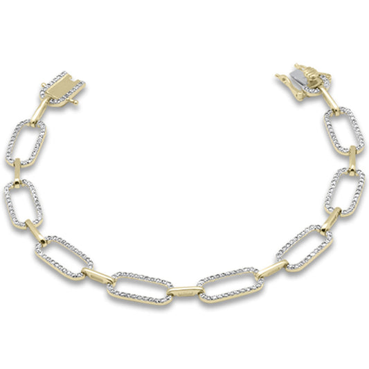 1.54ct G SI 14K Yellow Gold Diamond Forzatina Style Bracelet
