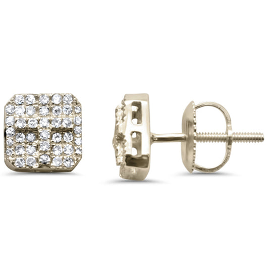 SPECIAL! .22ct G SI 14K Yellow Gold Diamond Cross Earrings