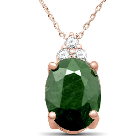 Copy of 1.95ct 10K White Gold Natural Blue Topaz & Diamond Pendant Necklace 18" Lon