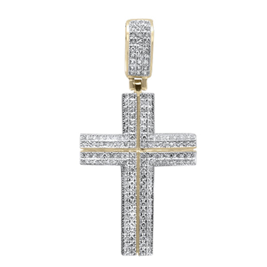 .42ct G SI 14K Yellow Gold Diamond Hip Hop Charm Pendant