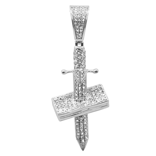 SPECIAL! .32ct G SI 10K White Gold Diamond Hip hop Cross Pendant