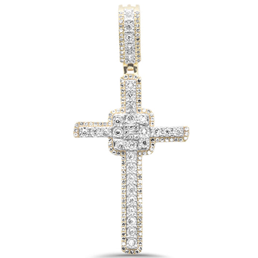 SPECIAL!.54ct G SI 10K Yellow Gold Diamond Cross Pendant Charm Pendant