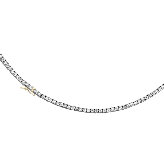 SPECIAL! 1.99ct G SI 10K Yellow Gold Diamond Illusion Necklace 20" Long
