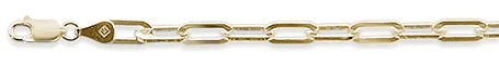 090 3.8MM Square Forzatina Yellow Gold Plated .925 Solid Sterling Silver Sizes 7"-24" Inches