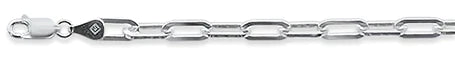 090 3.8MM Square Forzatina Chain .925 Solid Sterling Silver Sizes 7"-24" Inches