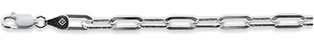 160 6MM Square Forzatina Chain .925 Solid Sterling Silver Sizes 8"-28" Inches