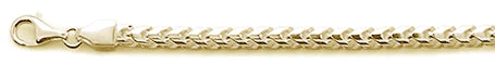150-4.5MM Yellow Gold Plated Oval Franco .925 Sterling Silver Chain 20-28"